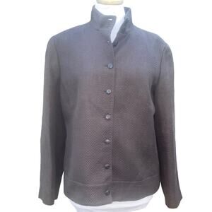 Lafayette 148 New York Brown Linen/Cotton Blend Blazer